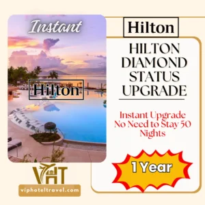 Hilton Diamond Status Instant Upgrade for 1 Year