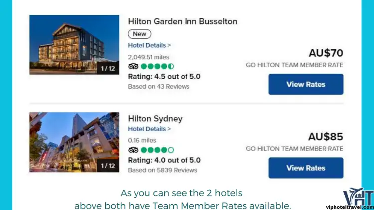 book hilton team member rate 3
