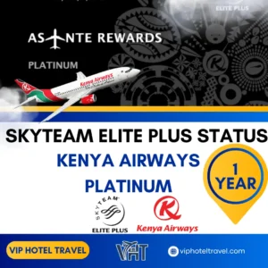 SkyTeam Elite Plus Status Upgrade | Kenya Airways Platinum for 1 Year