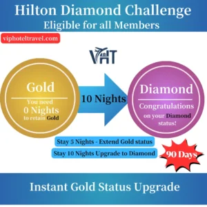 Hilton Diamond Challenge – 90 Days, Stay 10 Nights to Diamond Until 2028