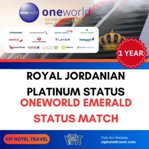 Royal Jordanian Platinum Status Upgrade | oneworld Emerald Status Match 1 Year